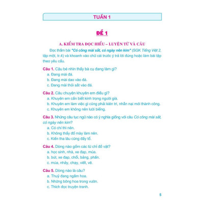 Sách: Tuyển Chọn Đề Ôn Luyện Và Tự Kiểm Tra Tiếng Viêt 2 - Tập 1 - TSTH