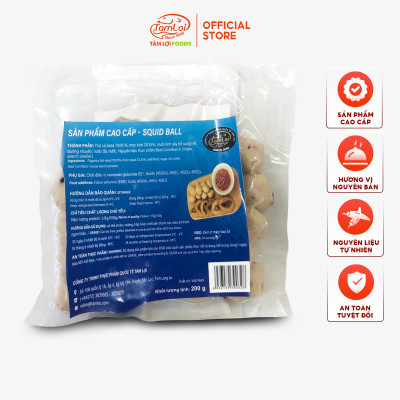 Mực viên Tâm Lợi, loại cao cấp - Hương vị tự nhiên - Đảm bảo sức khoẻ - Giao nhanh trong 3h - 200gr