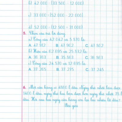 Vở Ô Li Bài Tập Toán Lớp 4 - Quyển 1 (Biên Soạn Theo Chương Trình SGK Chân Trời Sáng Tạo) _HA