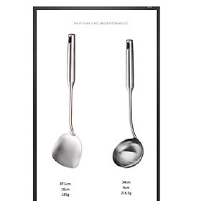 Set 2 vá canh, xẻng xào inox 304 