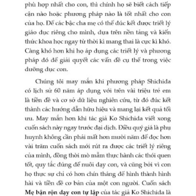 Bộ Sách Dạy Con Đọc Sách - Nuôi Dưỡng Tình Yêu Trọn Đời Của Con Dành Cho Sách + Mẹ Bận Rộn Dạy Con Tự Lập - Nuôi Dạy Trẻ Theo Phương Pháp Shichida (Bộ 2 Cuốn)