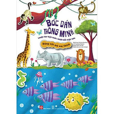 Sách Bóc Dán Thông Minh - Luyện Tay Thật Khéo, Luyện Mắt Thật Tinh - 3 - 8 Tuổi - Bộ 6 Cuốn + Lẻ