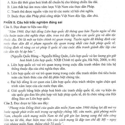 Bộ đề trắc nghiệm lịch sử 12 - cấu trúc 2025 (Dùng chung cho các bộ SGK)