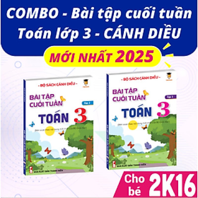 Sách - Combo Bài tập cuối tuần Toán 3 Cánh diều Học kì 1 và Học Kì 2 (2 cuốn) VietJack