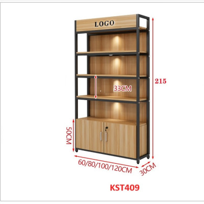 Kệ trưng bày sản phẩm, hàng hóa , kệ trang trí khung sắt mặt gỗ KST409 - Nội thất lắp ráp Viễn Đông Adv