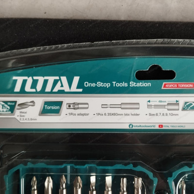 BỘ 45 MŨI SIẾT VÍT XOẮN TOTAL TACSDL24501 - HÀNG CHÍNH HÃNG