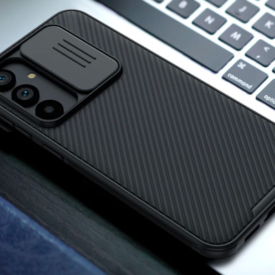 Ốp lưng cho Samsung Galaxy S23 FE bảo vệ camera chống sốc hiệu Nillkin Camshield có khung & nắp đậy bảo vệ Camera - Hàng nhập khẩu