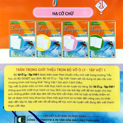 Vở Ô Ly Luyện Viết 1 - Hạ Cỡ Chữ - Theo Chuẩn Chương Trình Sách Giáo Khoa Mới - Bộ Sách Cánh Diều
