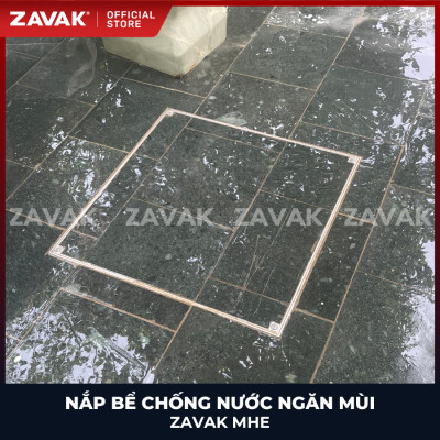 Nắp bể ngầm chống nước ngăn mùi inox ZAVAK MHE*-45 / KT 45x45cm, lát gạch 3cm, tải 600kg
