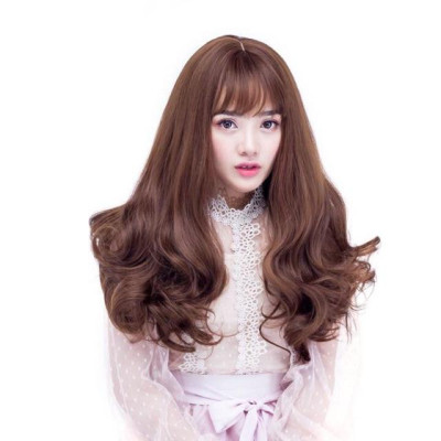 Tóc giả cao cấp nguyên đầu xoăn đuôi- tặng lưới chùm tóc