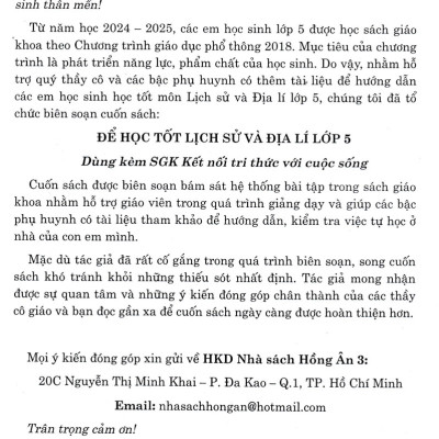 Để Học Tốt Lịch Sử Và Địa Lí Lớp 5 (Bám Sát SGK Kết Nối Tri Thức Với Cuộc Sống)  - HA