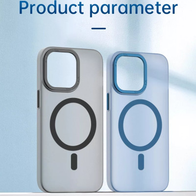 Ốp lưng chống sốc cho iPhone 14 Plus (6.7 inch) hỗ trợ sạc Maqsafe hiệu WIWU PC Ultra-thin Frosted Magnetic Case (mặt lưng nhám mờ, gờ bảo vệ Camera 0.5mm) - hàng nhập khẩu