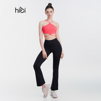 Quần Ống Loe Tập  Yoga Gym Hibi Sports QD317 Lưng Cao Tôn Dáng, Chất Vải Cao Cấp