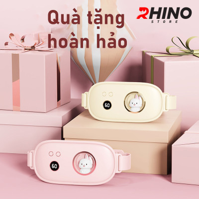 Máy massage làm ấm bụng, giảm đau bụng đau lưng cho bạn gái đến kỳ Rhino W401 Đai đeo chườm nóng giảm đau bụng kinh nguyệt - Hàng chính hãng