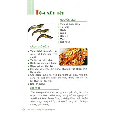 Sách - Món Ăn Bổ Dưỡng Cho Vợ Chồng Trẻ - Việt Thư