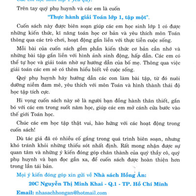 Thực Hành Giải Toán Lớp 1 Tập 1 (Theo Chương Trình Tiểu Học Mới Định Hướng Phát Triển Năng Lực)_HA