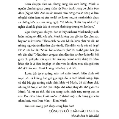 Elon Musk - Tesla, Spacex Và Sứ Mệnh Tìm Kiếm Một Tương Lai Ngoài Sức Tưởng Tượng - Bìa Cứng (Tái Bản 2023)