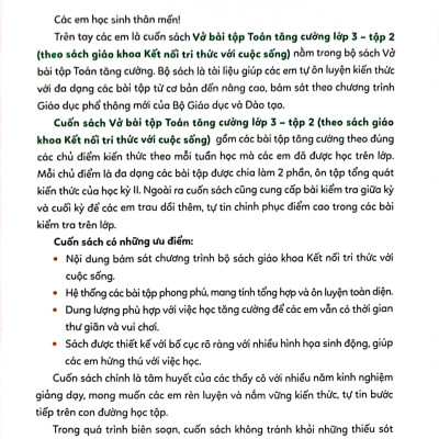 Vở Bài Tập Toán Tăng Cường 3 -  (Theo Sách Giáo Khoa Kết Nối Tri Thức Với Cuộc Sống) - MEGA