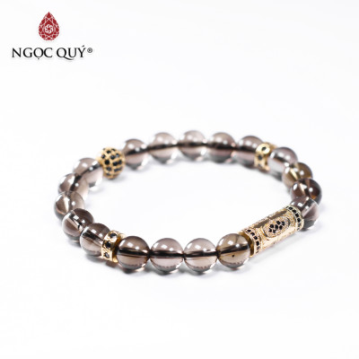 Vòng tay đá thiên nhiên phối charm hợp kim size hạt 10mm - Ngọc Quý Gemstones