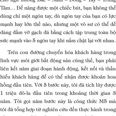Chế Tác Triệu Đô - M5 Công Thức Triệu Đô Trong Ngành Môi Giới Bất Động Sản