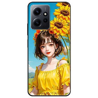 Ốp lưng Redmi 12 - Redmi note 12 4G - 12 Pro 4G - 12 Pro 5G  - Cô Gái Áo Vàng Hoa HD - Hàng Chính Hãng