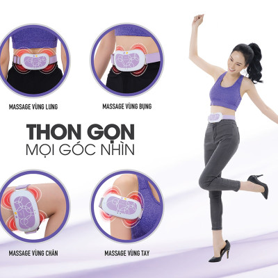 Đai Massage OKIA eSlimtone KWH954 Chính Hãng  - Máy Rung Mát Xa Tay, Chân, Bụng, Giảm Stress