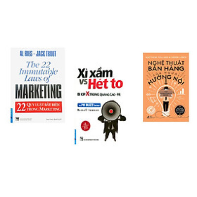Combo 3 cuốn sách: 22 Qui Luật Bất Biến Trong Marketing + Xì Xầm Vs Hét To - Bí Kíp X Trong Quảng Cáo PR + Nghệ thuật bán hàng của người hướng nội