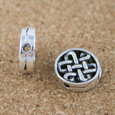 Combo 2 cái charm bạc xỏ ngang hình tròn - Ngọc Quý Gemstones