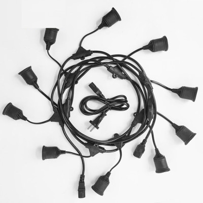 Dây đuôi đèn dài 5m 10 đuôi, chống nước ngoài trời dùng cho quán cà phê, trà sữa