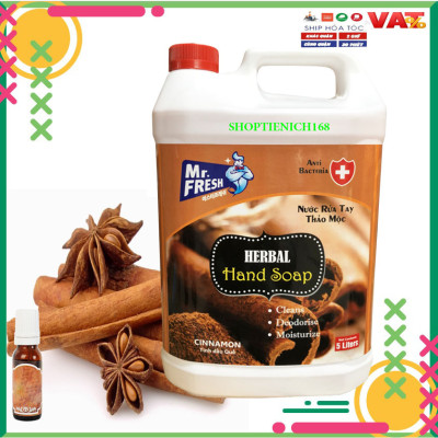 Combo 2 can Nước rửa tay khử mùi Mr.Fresh 5L Hương Quế & Hương Táo (5l/can)