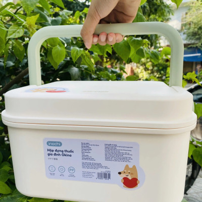 Hộp đựng thuốc gia đình kín khí có tay cầm Okina INOCHI 