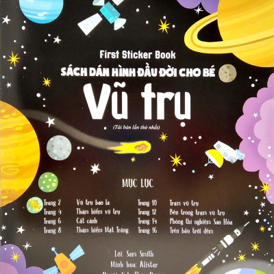 First Sticker Book - Sách Dán Hình Đầu Đời Cho Bé - Vũ Trụ