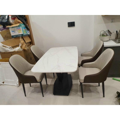 bộ bàn ăn nhập khẩu 1m6x80 6 ghế  monet