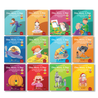 Sách - One Story A Day - CUỐN 11 : 365 câu chuyện phát triển IQ, EQ cho bé - Bản song ngữ tặng kèm file nghe