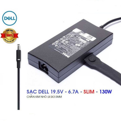 Adapter sạc laptop Delll 130w (19.5v-6,7A) kim nhỏ 4.5mm x 3.0mm - sạc laptop Delll Slim 130w - Hàng chính hãng