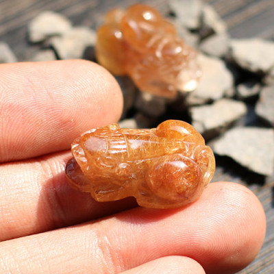 Tỳ Hưu Thạch Anh Tóc Đỏ Ngọc Quý Gemstones GA125