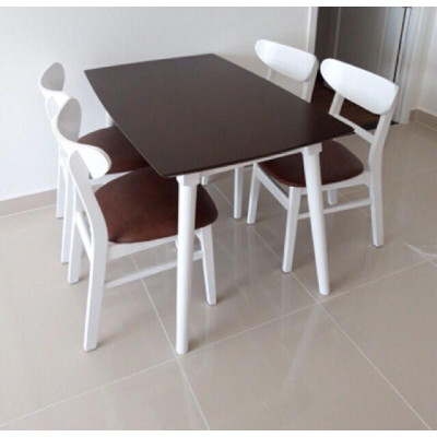 (Freeship) Bộ bàn ghế ăn giá rẻ - Gỗ tự nhiên