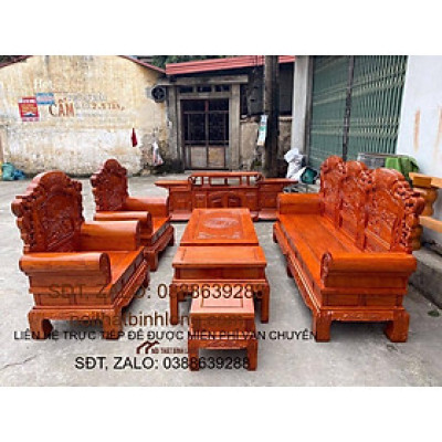 Bộ Bàn Ghế Khổng Minh Gia Cát Lượng Gỗ Hương Đá