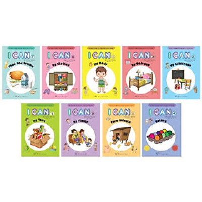 Sách song ngữ - Cho bé làm quen với tiếng Anh - I Can (9 chủ đề) - Cho bé từ 2 - 8 tuổi