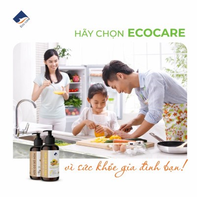 Nước Rửa Chén Hữu Cơ ECOCARE 2L Chiết Xuất Bồ Hòn Và Tinh Dầu Sả Chanh, Quế, Cam, Chanh Gừng Bảo Vệ Da Tay, An Toàn Cho Trẻ Nhỏ