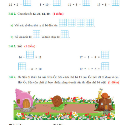 Sách - Đề Kiểm Tra Toán Lớp 1 - Cánh Diều - Học Kì 2