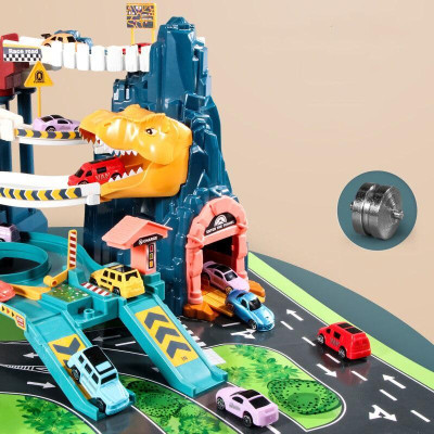 Đường hầm khủng long, bộ đường đua hầm sư tử kèm gara