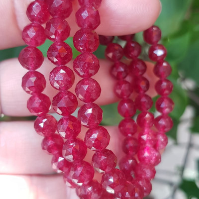 Vòng tay phong thuỷ may mắn mới đá Thạch anh dâu hồng điều đậm giác ánh sáng đẹp quấn tay kiểu 3 vòng Size hạt 7mm Vòng thạch anh dâu giác tự nhiên đậm màu điều rất đẹp Vòng chuẩn hợp nữ mệnh hoả mệnh thổ quà tặng phụ nữ quý chị đeo may mắn đẹp ạ