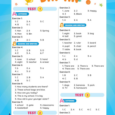 Sách - Phiếu Ôn Hè Tiếng Anh Lớp 3