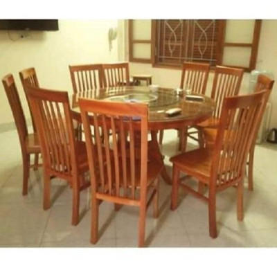 Bàn ghế ăn gỗ xoan đào 10 ghế bàn tròn 1,6m