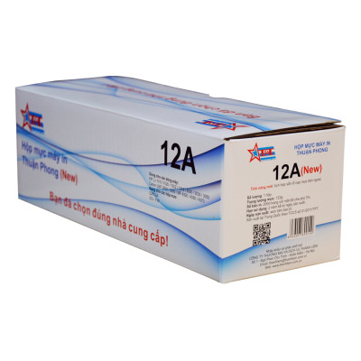 Hộp mực Thuận Phong 12A (TỰ NẠP) dùng cho máy in HP LJ 1010/ 1020/ 3030/ 3050/ Canon LBP 2900/ 3000/ MF 4000/ 4100 - Hàng Chính Hãng