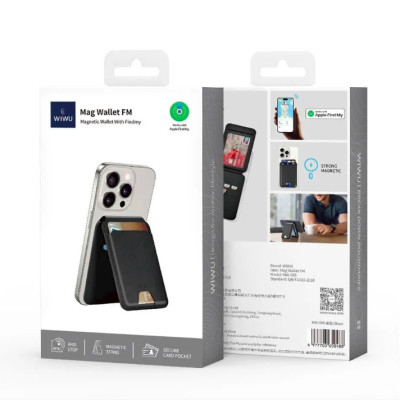 VÍ WiWU Mag Wallet FM ( gắn định vị find my Phone ) WM-005 cho iPhone - Hàng chính hãng