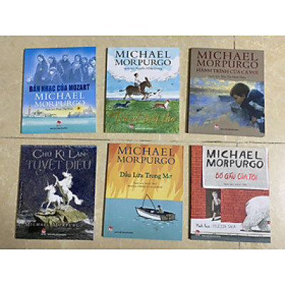 Combo 06 cuốn Chuyện Michael Morpurgo: Chú kì lân tuyệt diệu; Hành trình của cá voi; Dấu lửa trong mơ; Bố gấu của tôi; Bản nhạc của Mozart; Trở về tuổi thơ