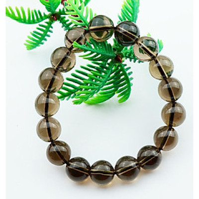 Vòng Tay Đá Thạch Anh Khói Smoky Quartz Tự Nhiên 12mm 17 hạt