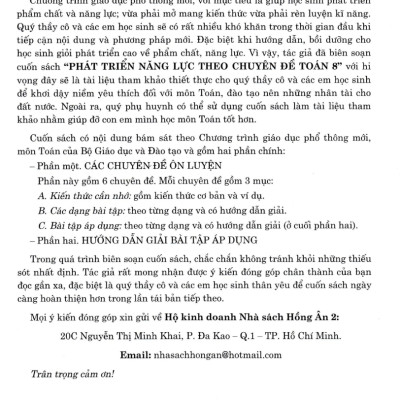 Phát Triển Năng Lực Theo Chuyên Đề Toán 8 (Dùng Chung Cho Các Bộ SGK Hiện Hành)_HA